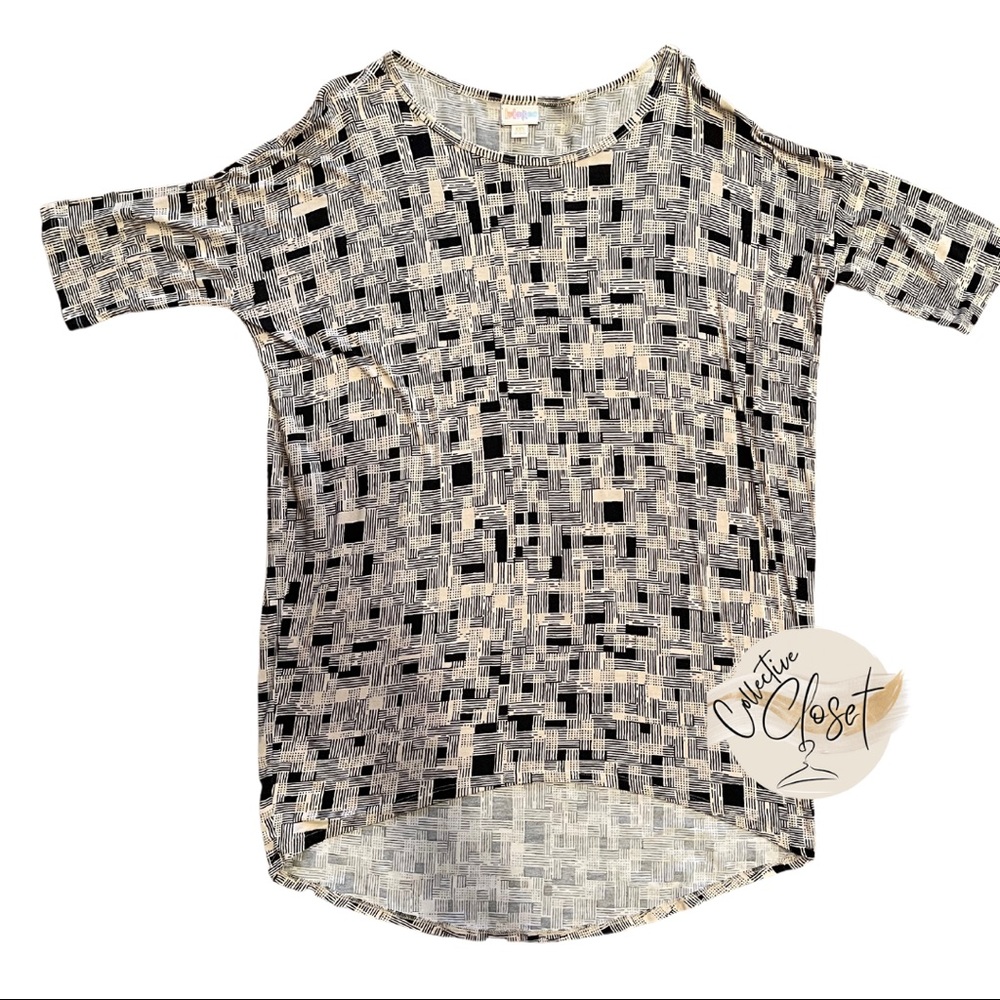 LuLaRoe Tunic Neutral Tan and Black
